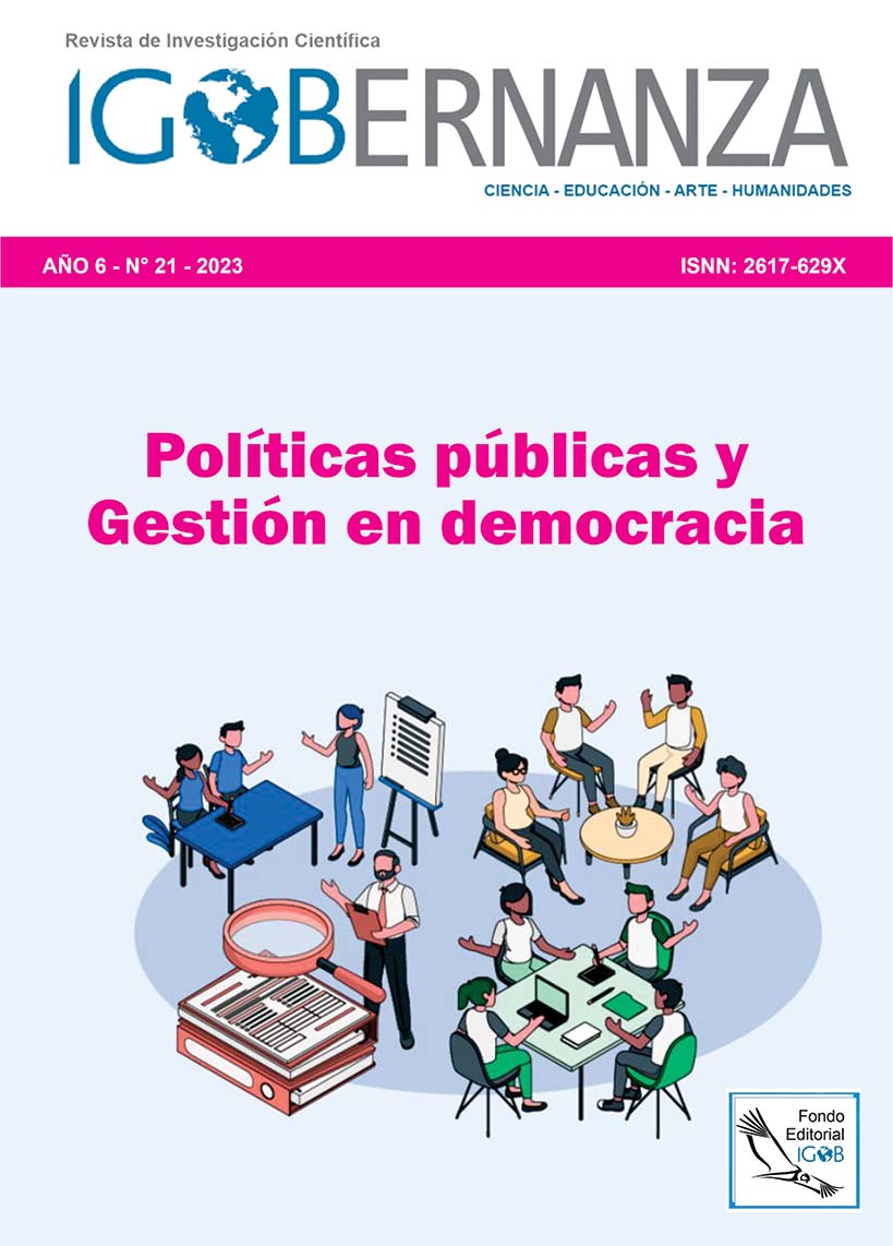 					Ver Vol. 6 Núm. 21 (2023): Políticas Públicas y gestión en democracia
				