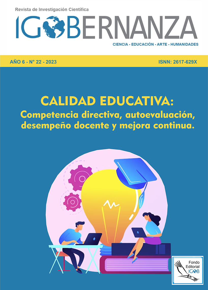 					Ver Vol. 6 Núm. 22 (2023): Calidad Educativa: Competencia directiva, autoevaluación, desempeño docente y mejora continua
				